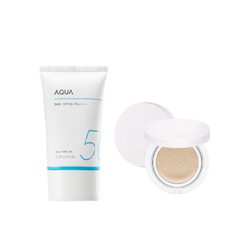 Missha Aqua Sun X Magic Cushion Cover Lastng # 21 Set