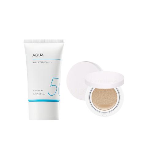 Missha Aqua Sun X Magic Cushion Cover Lastng # 23 Set Missha Aqua Sun X Magic Cushion Cover Lastng # 23 Set