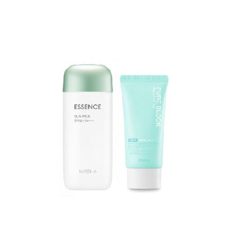 Missha Essence Milk X A'pieu Hero Sunscreen Set B Missha Essence Milk X A'pieu Hero Sunscreen Set B