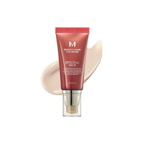 MISSHA - M Perfect Cover BB Cream SPF42 PA+++ - 50ml - #21 Light Beige MISSHA - M Perfect Cover BB Cream SPF42 PA+++ - 50ml - #21 Light Beige