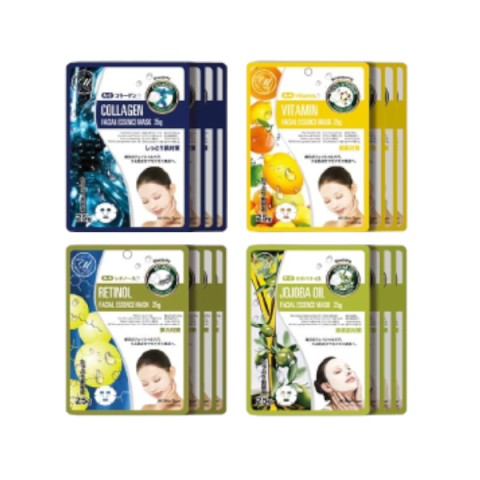 MITOMO - Ensembles de feuilles de masque facial de beauté pour les