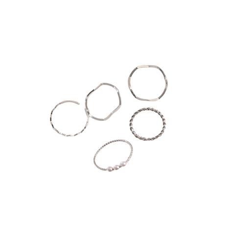 MsBlossom - Anneaux Ensemble - 1set(5pièces) - Silver (Open Ring x
