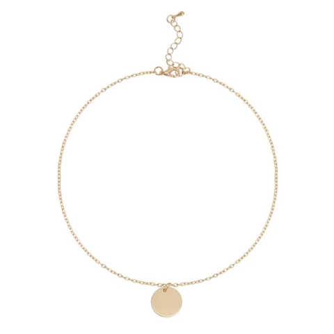 MsBlossom - Collier Disque - 1pièce - Gold