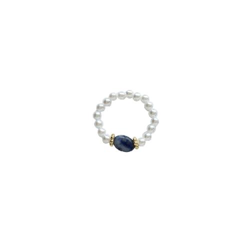 MsBlossom - Faux Pearl Ring - 1pièce - Blue