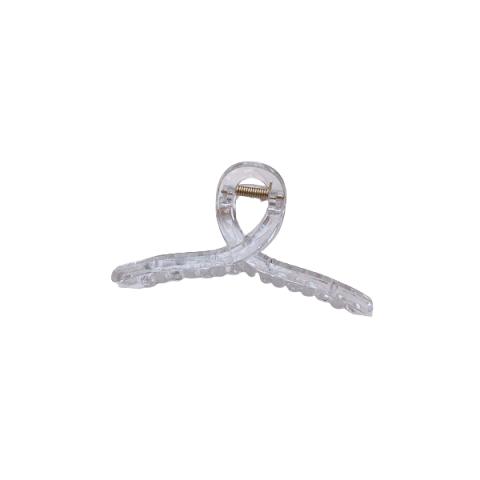MsBlossom - Griffe de cheveux en croix unie - 1pièce - Invisible White MsBlossom - Griffe de cheveux en croix unie - 1pièce - Invisible White