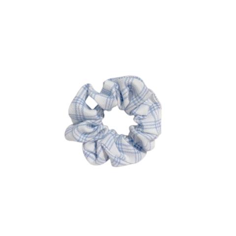 MsBlossom - Plaid Hair Tie - 1pièce - Blue x White