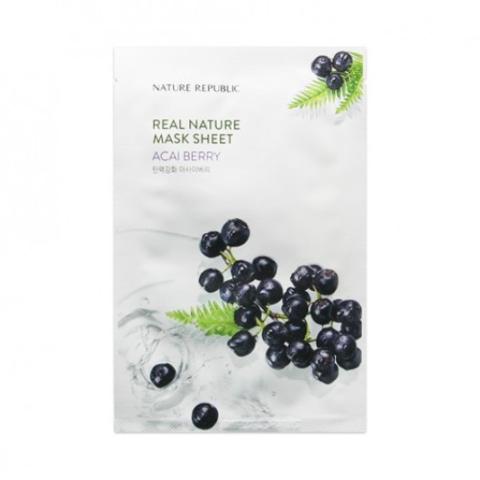 NATURE REPUBLIC - Masque en feuille Real Nature - Acai Berry - 1pièce