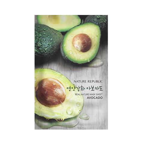 NATURE REPUBLIC - Masque en feuille Real Nature - Avocado - 10pièce