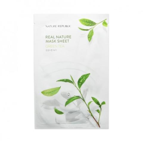 NATURE REPUBLIC - Masque en feuille Real Nature - Green Tea- 1pièce NATURE REPUBLIC - Masque en feuille Real Nature - Green Tea- 1pièce
