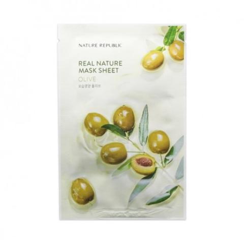 NATURE REPUBLIC - Masque Real Nature Sheet - Olive - 1pièce NATURE REPUBLIC - Masque Real Nature Sheet - Olive - 1pièce