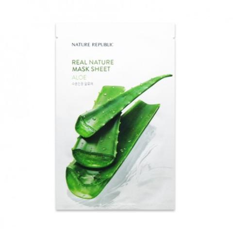 NATURE REPUBLIC - Nature réelle, Masque feuille - Aloe - 1pièce
