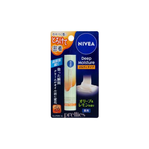 NIVEA Japan - Fondant à lèvres Deep Moisture, parfum olive et citron - 2.2g NIVEA Japan - Fondant à lèvres Deep Moisture, parfum olive et citron - 2.2g