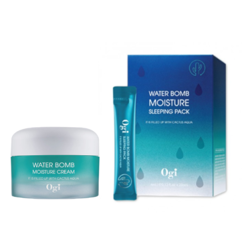 OGI - Water Bomb Moisture Cream + Sleeping Pack - 50ml + 20 pièces OGI - Water Bomb Moisture Cream + Sleeping Pack - 50ml + 20 pièces