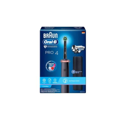 Oral-B - Brosse à dents électrique Pro 4 (100V-240V) - 1pièce - Black Oral-B - Brosse à dents électrique Pro 4 (100V-240V) - 1pièce - Black