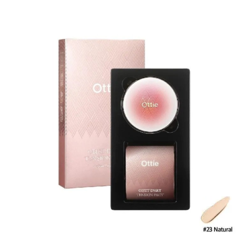 Ottie - Objet D'art Tension Pact SPF50 PA++++ avec Recharge -...