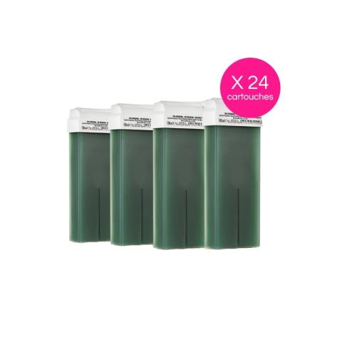 Pack 24 Cartouches Cire Jetable Verte Chlorophylle Xanitalia Pack 24 Cartouches Cire Jetable Verte Chlorophylle Xanitalia