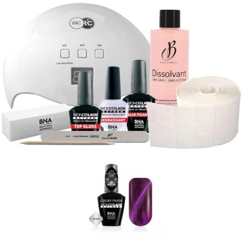 Pack Beauty Nails + Lampe 48 watts Wonderlack Oeil de Chat Scottish + Aimant