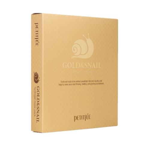 PETITFEE - Pack Masque Hydrogel # Or & Escargot - 5pièces