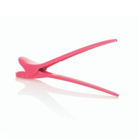 Pinces clips maxi en plastique roses x6 Pinces clips maxi en plastique roses x6