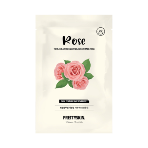 Pretty Skin - Total Solution Essential Sheet Mask - 1pièce - Rose Pretty Skin - Total Solution Essential Sheet Mask - 1pièce - Rose
