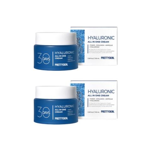 PRETTYSKIN - 30 Days All In One Hyaluronic Cream - 100ml (2ea) Set