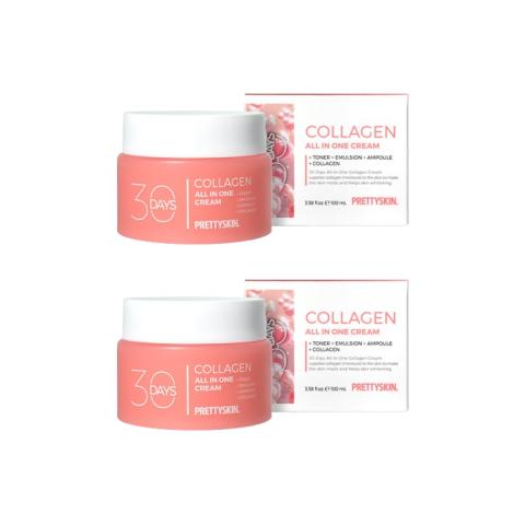 PRETTYSKIN - Crème Collagène Tout-en-Un 30 Jours - 100ml (2ea) Set