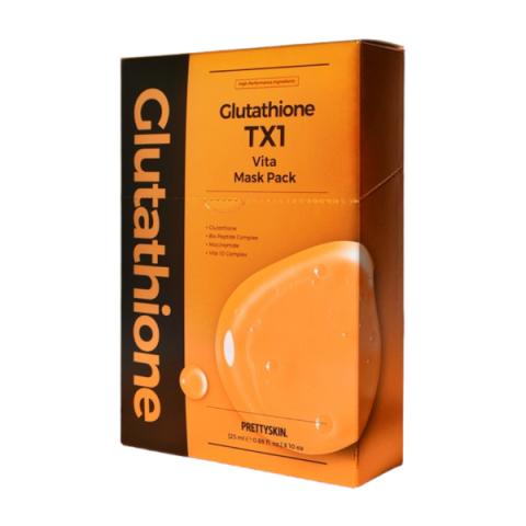 PRETTYSKIN - Masque en feuille Glutathion TX1 Vita - 25ml * 10ea