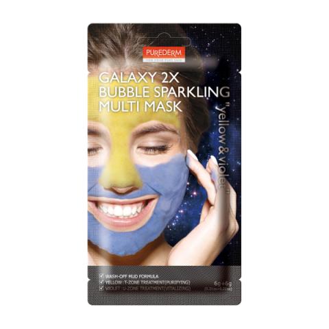 PUREDERM - Galaxy 2X Masque Multi Pétillant à Bulles - 6g+6g -...