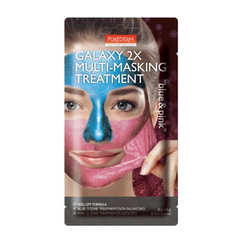 PUREDERM - Galaxy 2X Traitement multi-masquage - 6g+6g - Pink & Blue
