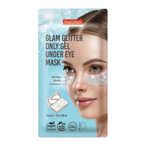PUREDERM - Glam Glitter UNIQUEMENT : masque sous les yeux en gel -