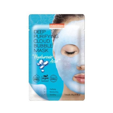 PUREDERM - Masque à bulles Nuage Purifiant Profond - Acide...