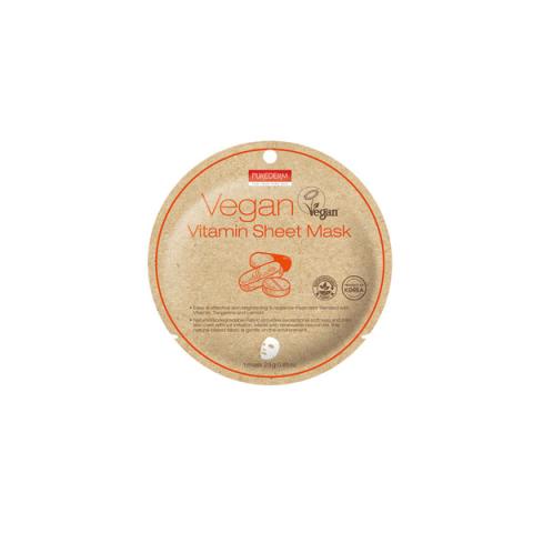PUREDERM - Masque de feuille de vitamine végétalien - 1pièce PUREDERM - Masque de feuille de vitamine végétalien - 1pièce