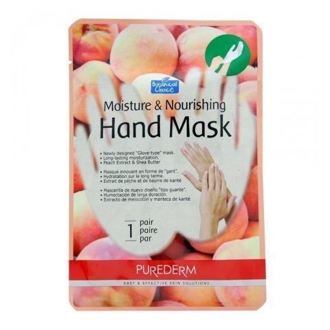 PUREDERM - Masque hydratant et nourrissant pour les mains - Pêche...