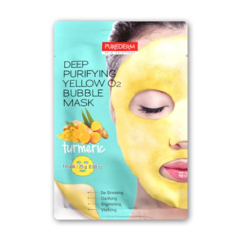 PUREDERM - Masque en tissu purifiant moussant Deep Purifying Black