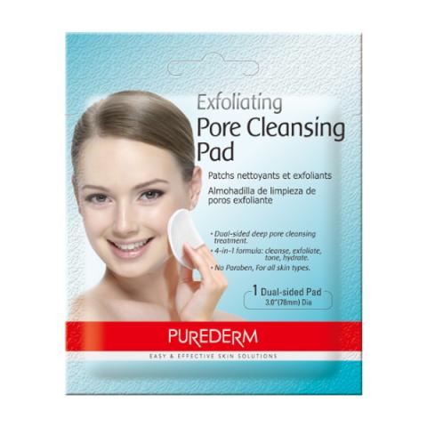 PUREDERM - Tampon Nettoyant Exfoliant Pores - 1pièce