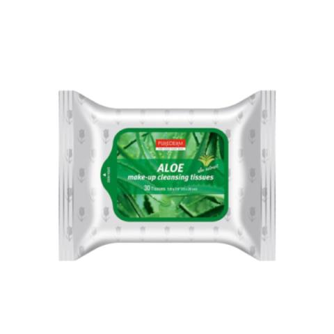 PUREDERM - Tissus démaquillants naturels - Aloe - 30pièce