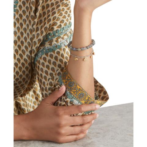 Rituals Labradorite Pendant Bead Bracelet Gold Plated Rituals Labradorite Pendant Bead Bracelet Gold Plated