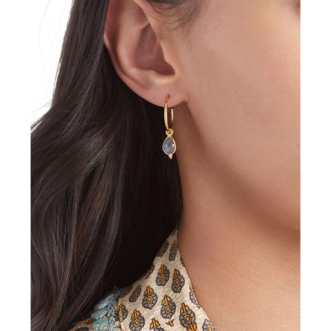 Rituals Labradorite Pendant Hoops Gold Plated