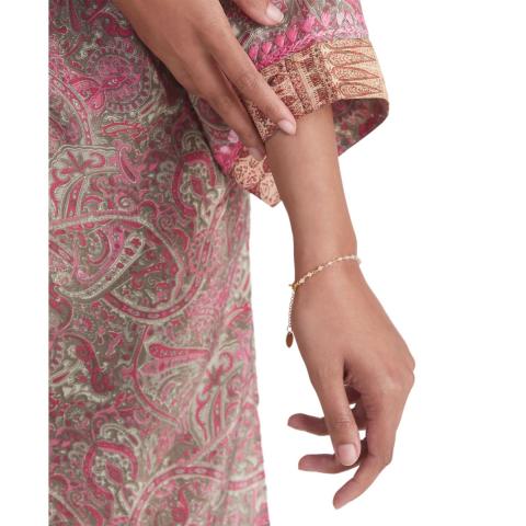 Rituals Rose Quartz Bead Chain Bracelet Gold Plated