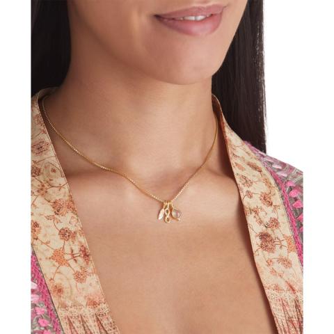 Rituals Rose Quartz Pendant Necklace Gold Plated Rituals Rose Quartz Pendant Necklace Gold Plated