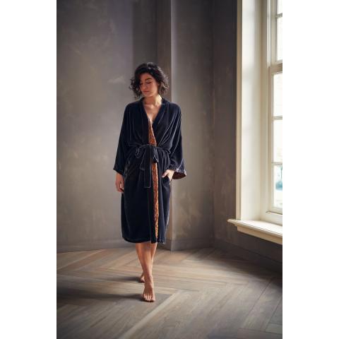 Rituals Saigon Silk Kimono Long Anthracite Grey