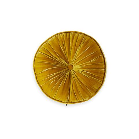 Rituals Saigon Silk Velvet Round Cushion Golden Ochre