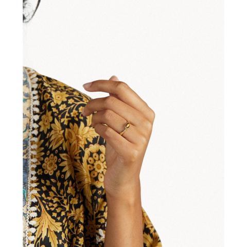 Rituals Tiger Eye Ring Marquise Cut Gold Plated