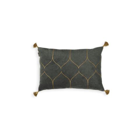 Rituals Vellore Cotton Velvet Cushion Case 60x40cm Grey Blue Rituals Vellore Cotton Velvet Cushion Case 60x40cm Grey Blue