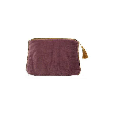 Rituals Vellore Medium Cotton Velvet Pouch Peacock