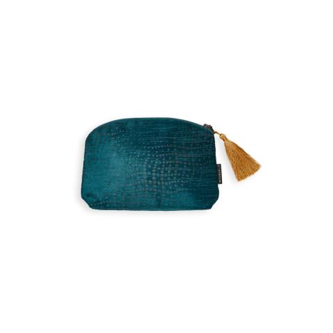 Rituals Vellore Small Cotton Velvet Pouch Petrol Blue