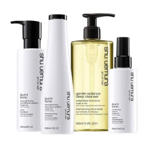 Rituel complet shampooings, soin & sérum izumi tonic shu uemura Rituel complet shampooings, soin & sérum izumi tonic shu uemura