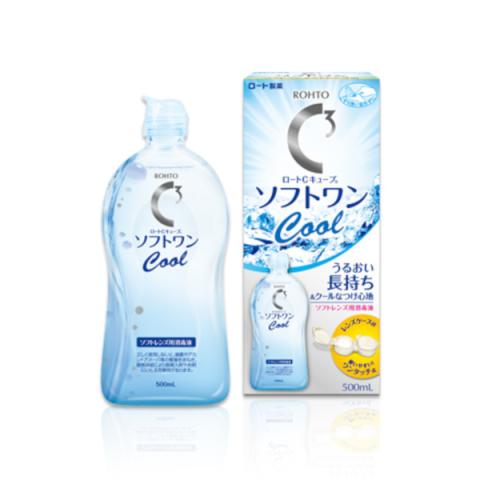 Rohto Mentholatum - C Cube SOFTONE Cool A pour lentilles de contact souples - 500ml