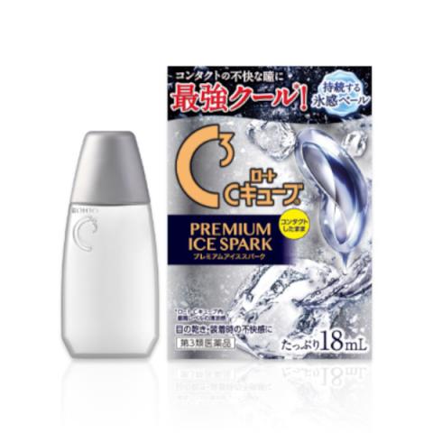 Rohto Mentholatum - Gouttes pour les yeux C Cube Premium Ice Spark - 18ml