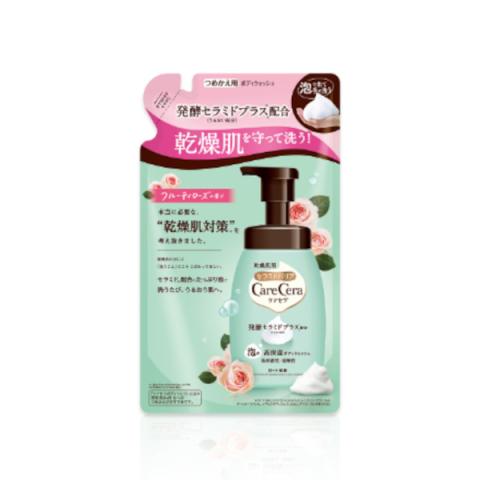 Rohto Mentholatum - Recharge de gel douche moussant hautement hydratant Care Cera - 385ml - Fruity Rose